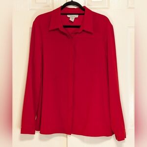 5/$25 Sag Harbor Stretch Red Button Up Shirt